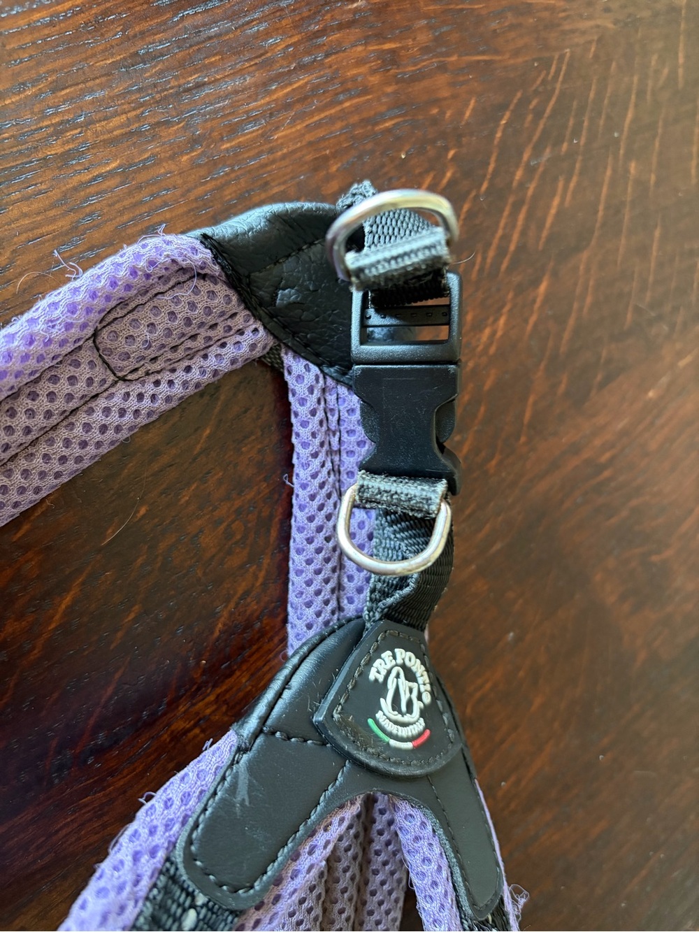 Purple Dog Harness with Padded Mesh and Secure Buckle